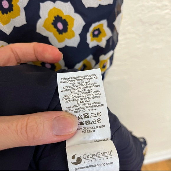 Boden Navy and Yellow Floral Midi Dress - Picture 11 of 13